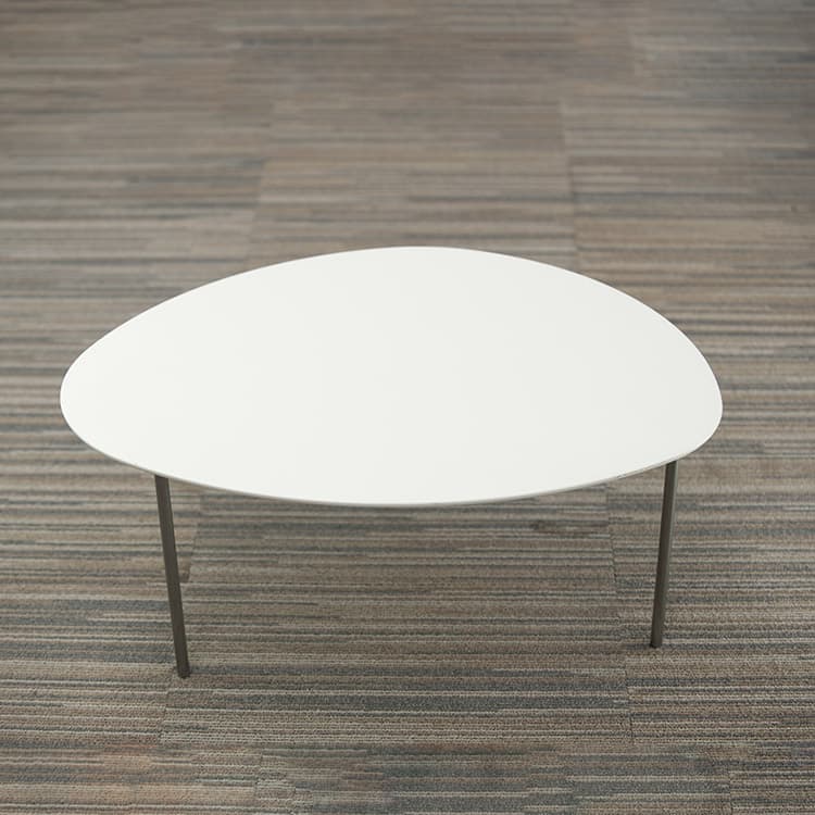 STUA Eclipse Table d’appoint Ellipse B71xD56xH30 - plastique blanc / blanc plaque de base – Image 3