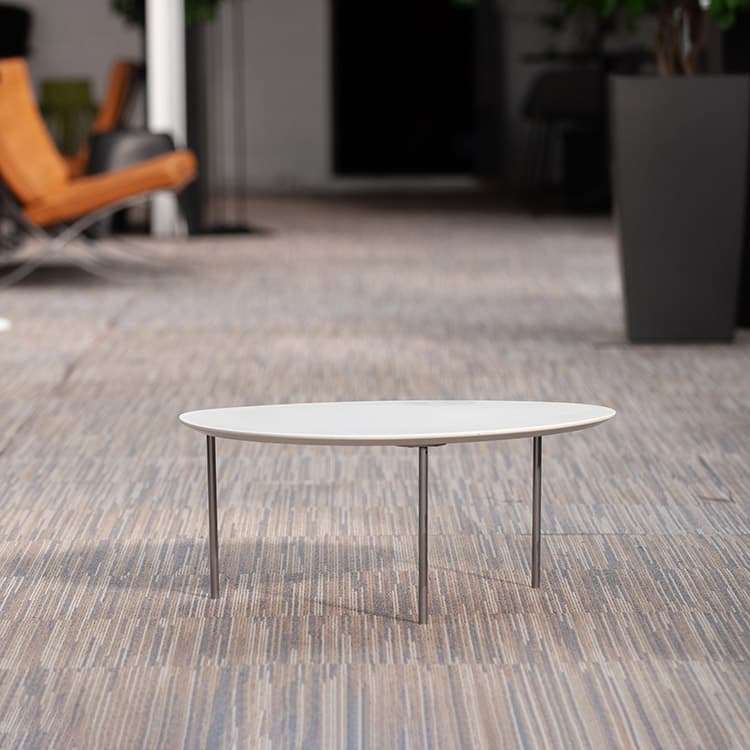 STUA Eclipse Table d’appoint Ellipse B71xD56xH30 - plastique blanc / blanc plaque de base – Image 11