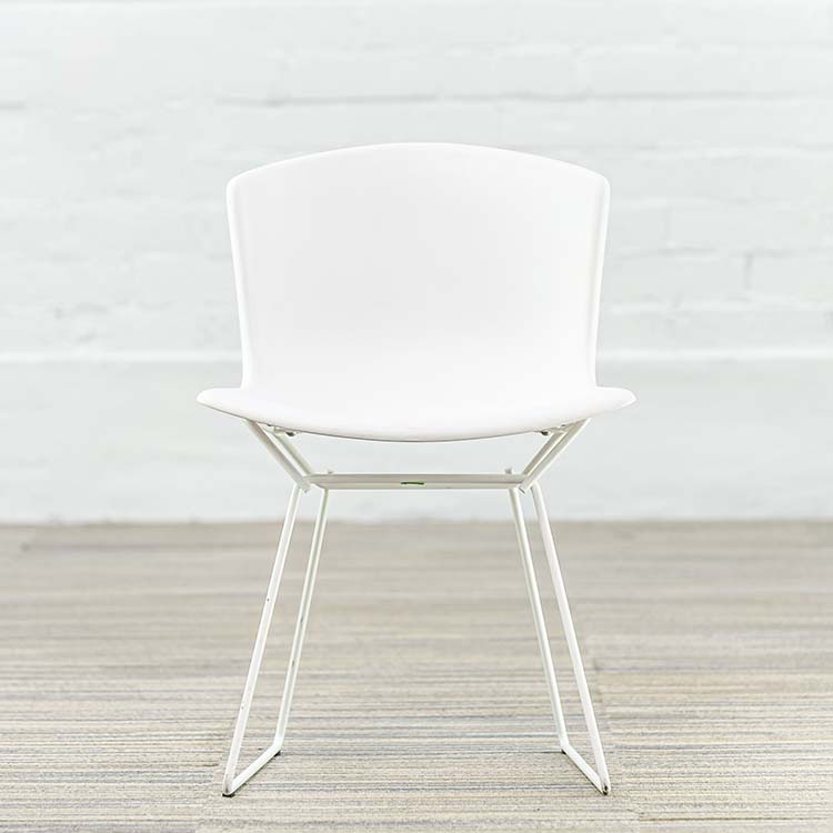 KNOLL Plastic Side Chair Chaise d’accueil design Harry Bertoia - plastique blanc