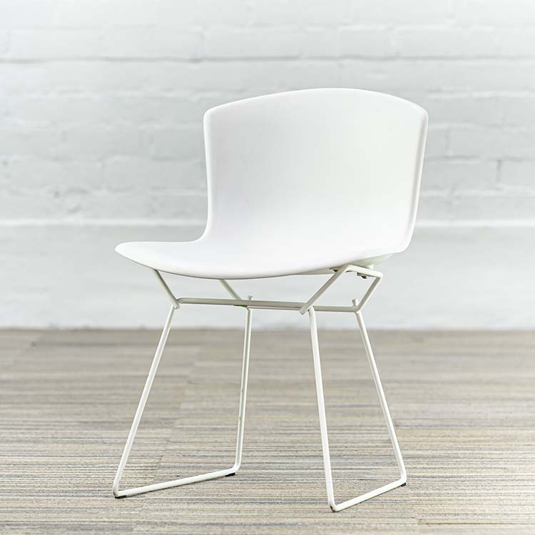 KNOLL Plastic Side Chair Chaise d’accueil design Harry Bertoia - plastique blanc – Image 2