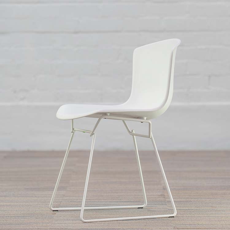 KNOLL Plastic Side Chair Chaise d’accueil design Harry Bertoia - plastique blanc – Image 4