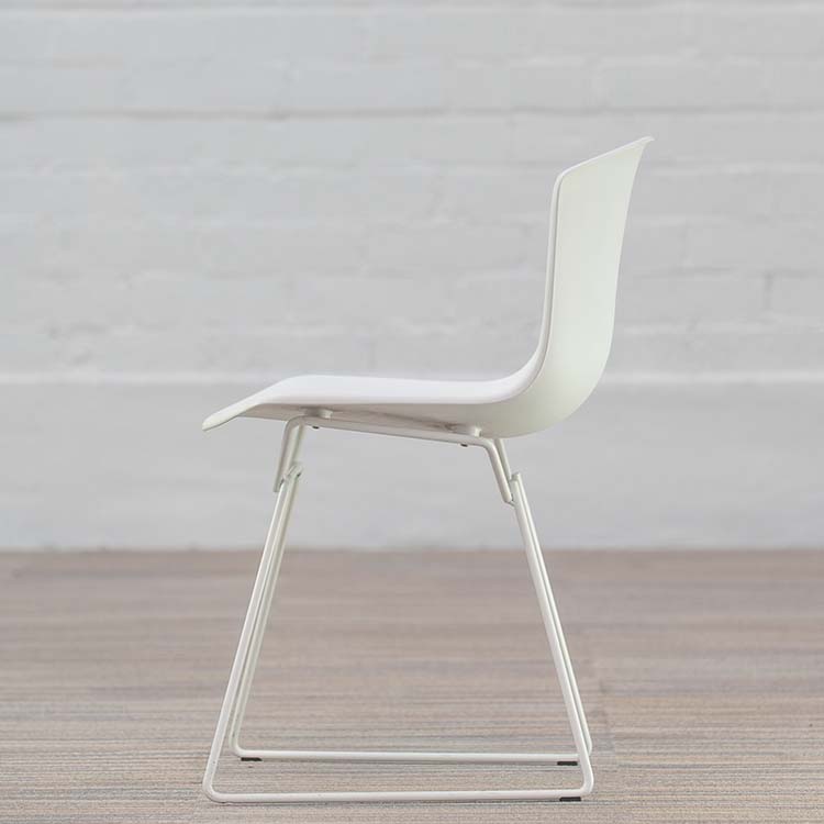 KNOLL Plastic Side Chair Chaise d’accueil design Harry Bertoia - plastique blanc – Image 5
