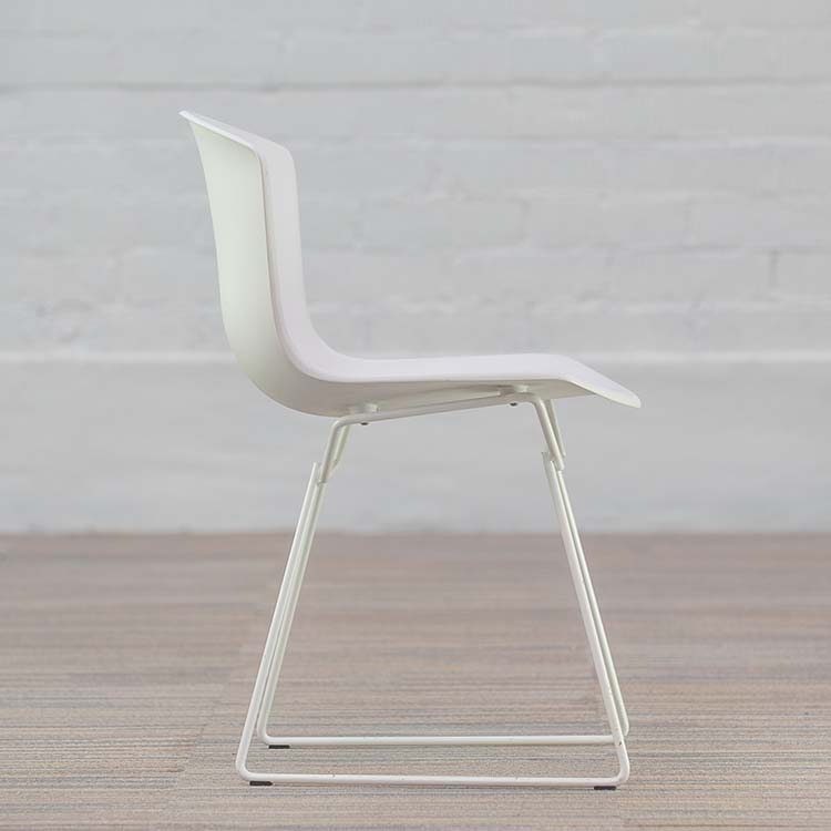 KNOLL Plastic Side Chair Chaise d’accueil design Harry Bertoia - plastique blanc – Image 10