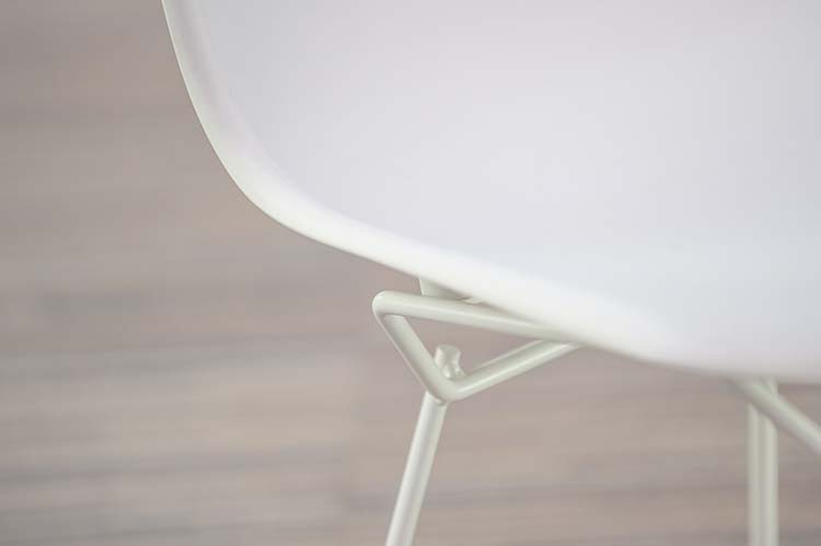 KNOLL Plastic Side Chair Chaise d’accueil design Harry Bertoia - plastique blanc – Image 13