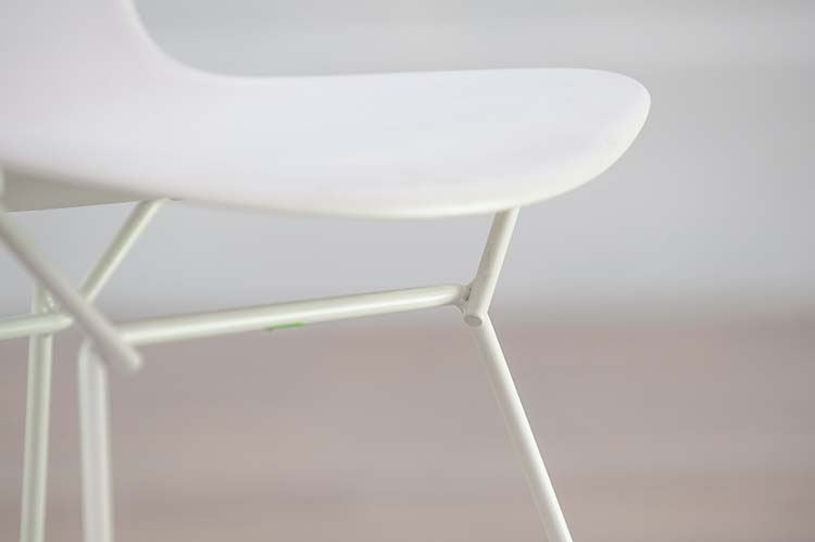KNOLL Plastic Side Chair Chaise d’accueil design Harry Bertoia - plastique blanc – Image 15