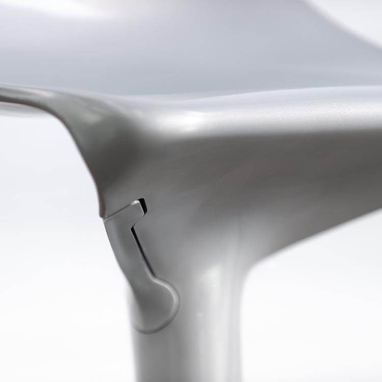 KARTELL Spoon Tabouret de bar pivotant design Antonio Citterio & Toan Nguyen - plastique gris / plastique et métal gris base étoile – Image 10