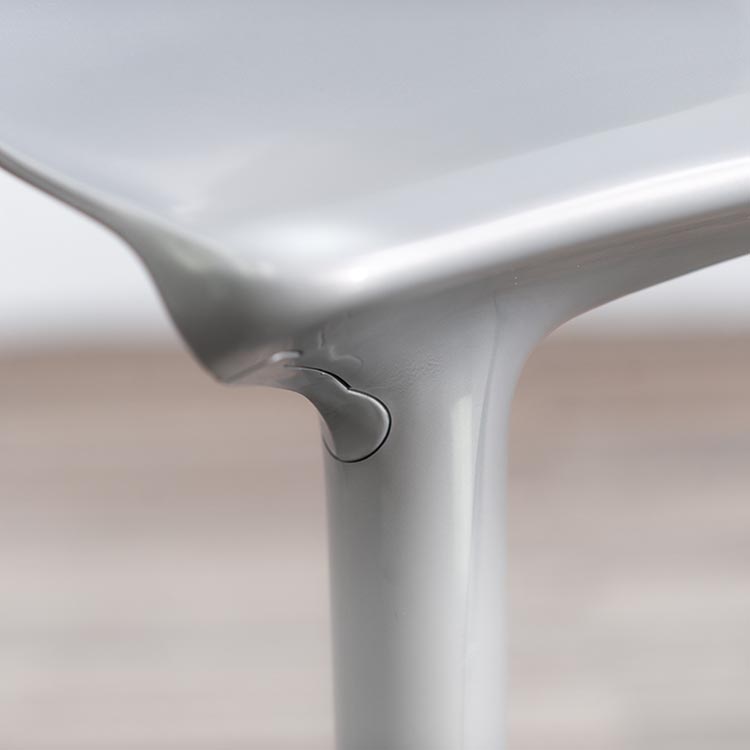 KARTELL Spoon Tabouret de bar pivotant design Antonio Citterio & Toan Nguyen - plastique gris / plastique et métal gris base étoile – Image 15