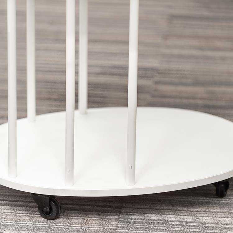 NC NORDIC CARE Julia 065 Side Table Oval design Eva Schildt B63xD47xH74 - white wood / white flat base plate - Image 7