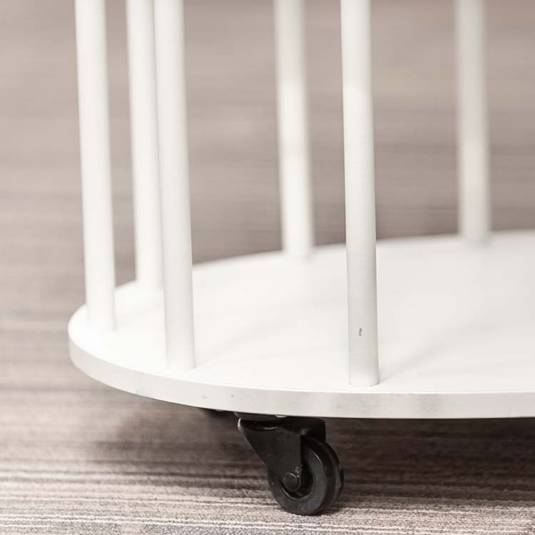 NC NORDIC CARE Julia 065 Side Table Oval design Eva Schildt B63xD47xH74 - white wood / white flat base plate - Image 10