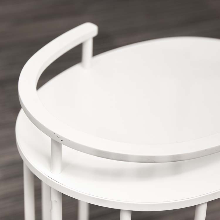 NC NORDIC CARE Julia 065 Side Table Oval design Eva Schildt B63xD47xH74 - white wood / white flat base plate - Image 13