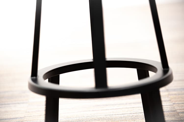 HAY Revolver Tabouret bas design Leon Ransmeier - black metal / métal noir quatre pieds – Image 5