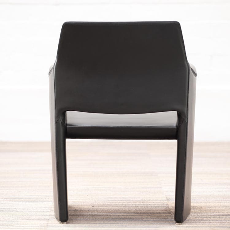 Set van 4x ARPER CORTE Salonset design Rodolfo Dordoni B56xD47xH80 - zwart leder - Afbeelding 7