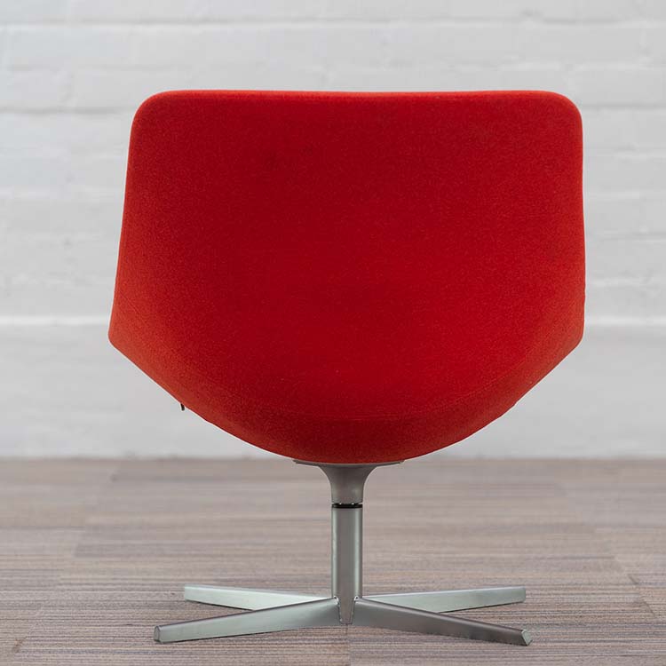 LAPALMA AUKI S113 Chaise lounge design Hee Welling - tissu orange / aluminium base étoile – Image 8