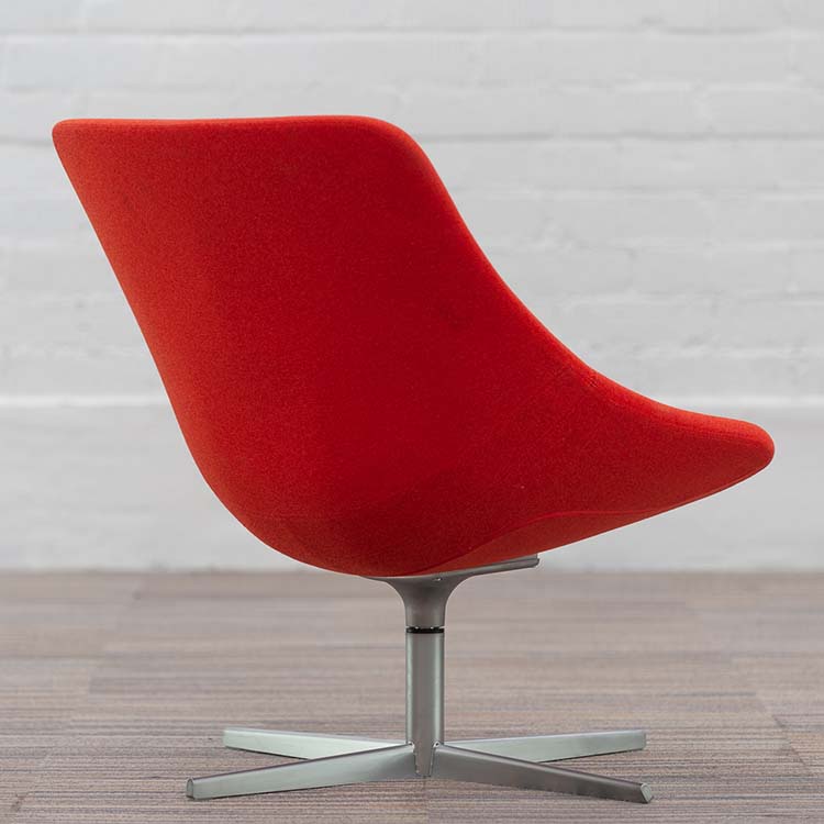 LAPALMA AUKI S113 Chaise lounge design Hee Welling - tissu orange / aluminium base étoile – Image 10