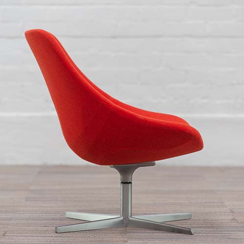 LAPALMA AUKI S113 Chaise lounge design Hee Welling - tissu orange / aluminium base étoile – Image 11