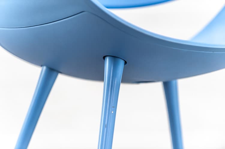ZÜCO Little Perillo Chaise d’accueil design Martin Ballendat - plastique bleu / quatre pieds – Image 19
