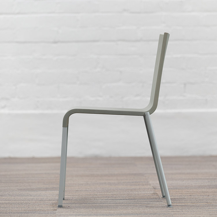 VITRA .03 Design Stoel design Maarten van Severen - grijs kunststof / alu vierpoot - Afbeelding 4