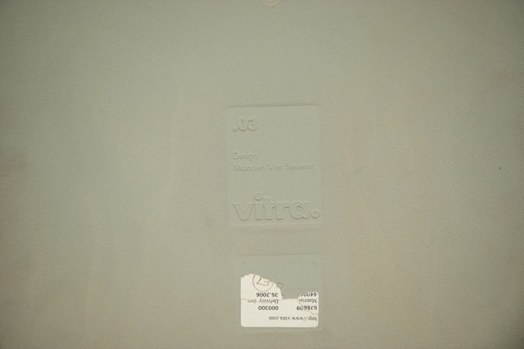 VITRA .03 Design Stoel design Maarten van Severen - grijs kunststof / alu vierpoot - Afbeelding 16