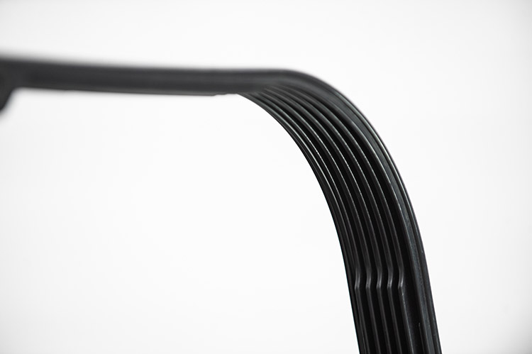 VITRA Figura Bureaustoel design Mario Bellini - zwart leer / zwart metaal kruisvoet - Afbeelding 24
