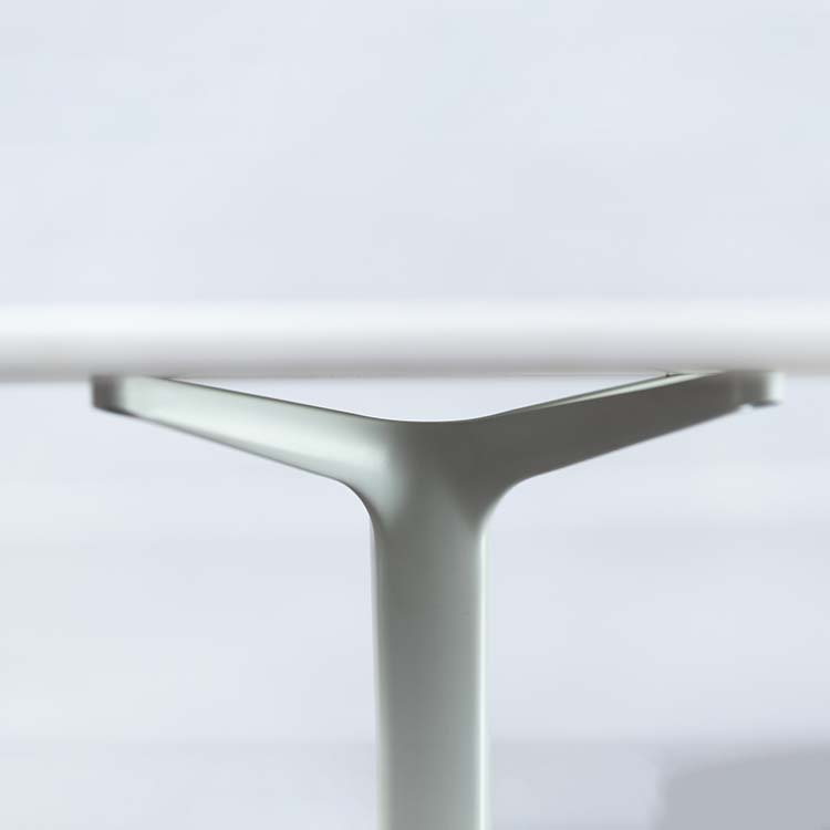 ARPER Fred Coffee Table Table basse B80xD80xH51 - mélamine blanche / métal blanc – Image 2