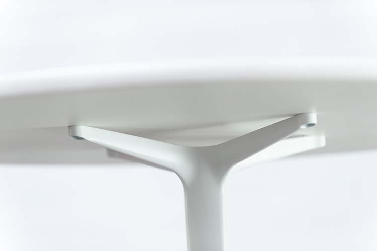 ARPER Fred Coffee Table Table basse B80xD80xH51 - mélamine blanche / métal blanc – Image 3