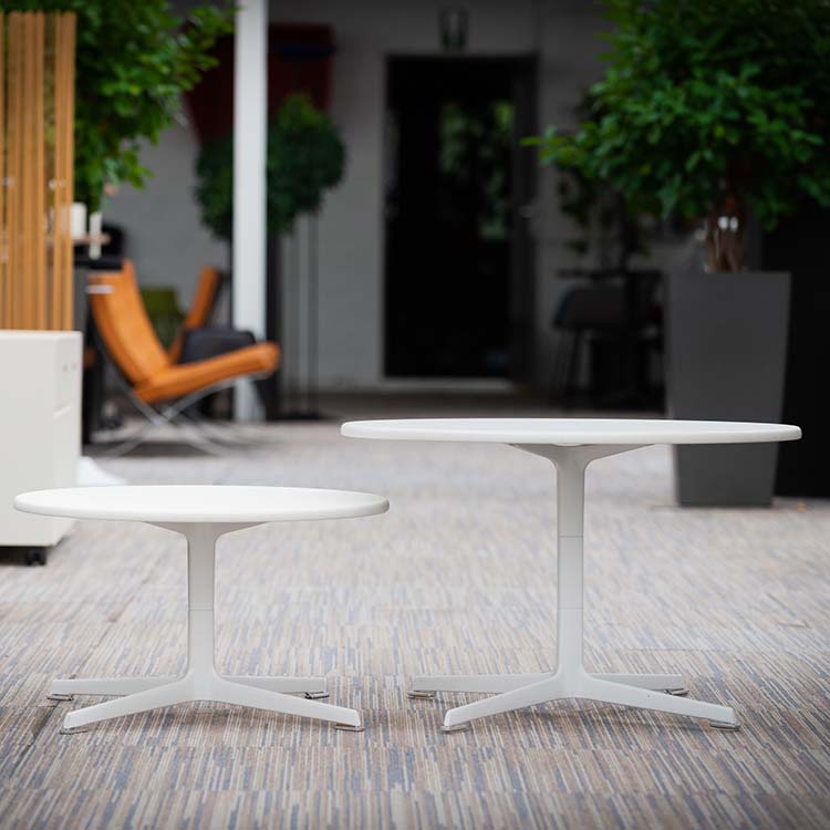 ARPER Fred Coffee Table Table basse B80xD80xH51 - mélamine blanche / métal blanc – Image 9