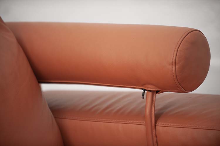 NICOLETTI HOME Corner Espace lounge B284xD95-204xH81 - cuir de cognac / métal gris – Image 6