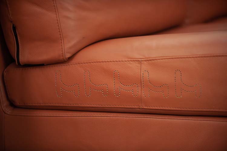 NICOLETTI HOME Corner Espace lounge B284xD95-204xH81 - cuir de cognac / métal gris – Image 20
