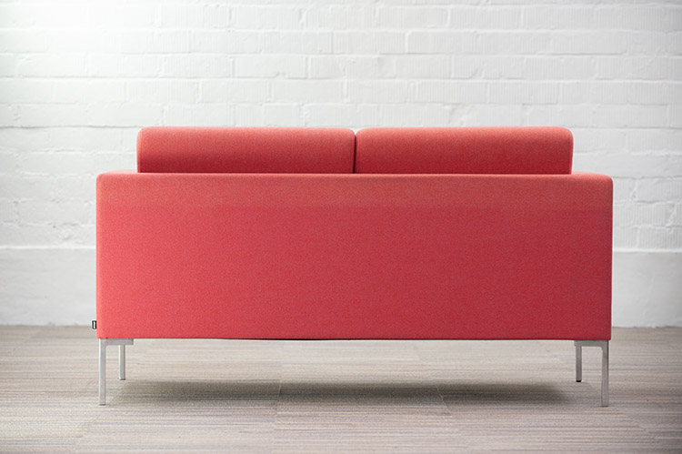 SITLAND Canapé 2-Seater Bench B151xD78xH83 - pink fabric / chrome four-leg - Image 7