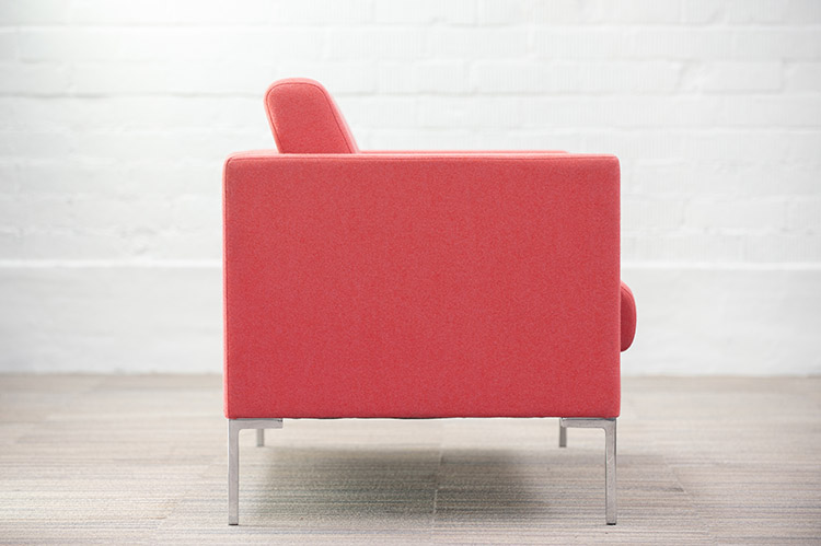SITLAND Canapé 2-Seater Bench B151xD78xH83 - pink fabric / chrome four-leg - Image 9