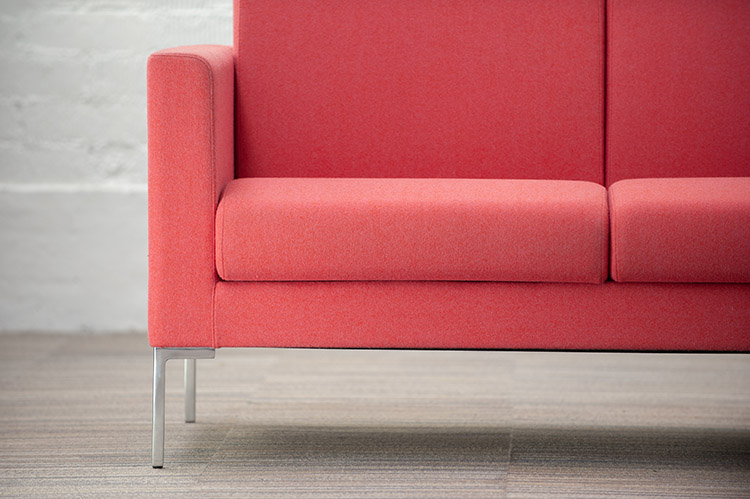 SITLAND Canapé 2-Seater Bench B151xD78xH83 - pink fabric / chrome four-leg - Image 12