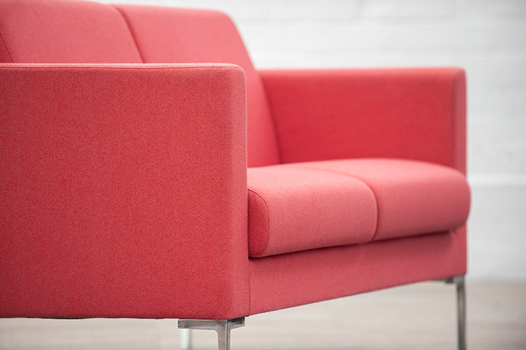 SITLAND Canapé 2-Seater Bench B151xD78xH83 - pink fabric / chrome four-leg - Image 21