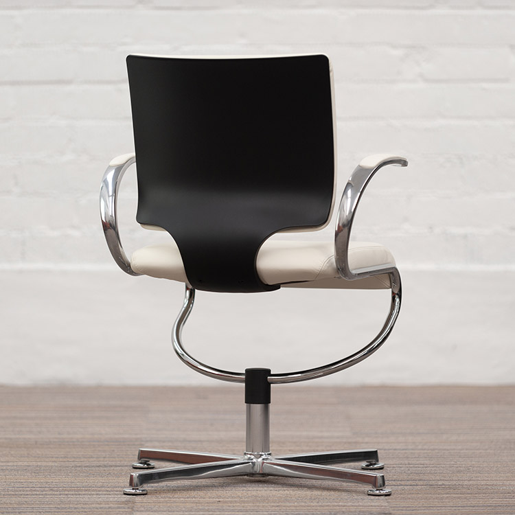 DAUPHIN In Touch 5409 Chaise de réunion (neuf) - cuir blanc / aluminium poli base étoile – Image 7
