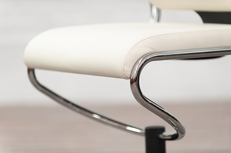 DAUPHIN In Touch 5409 Chaise de réunion (neuf) - cuir blanc / aluminium poli base étoile – Image 15
