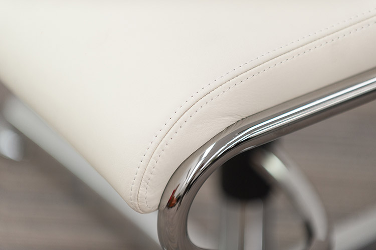 DAUPHIN In Touch 5409 Chaise de réunion (neuf) - cuir blanc / aluminium poli base étoile – Image 17
