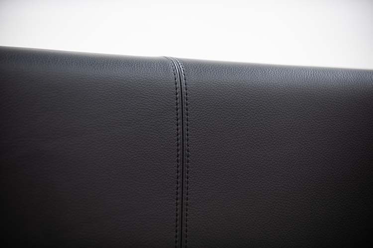 MOROSO Upholstered Leather Bench 2-Seater Bench B122xD62xH40 - black leather / chrome four-leg - Image 16