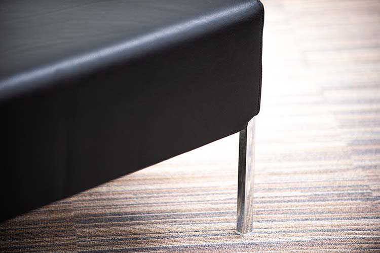 MOROSO Upholstered Leather Bench 2-Seater Bench B122xD62xH40 - black leather / chrome four-leg - Image 20