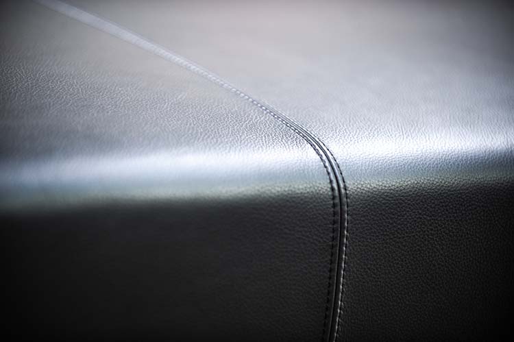 MOROSO Upholstered Leather Bench 2-Seater Bench B122xD62xH40 - black leather / chrome four-leg - Image 21