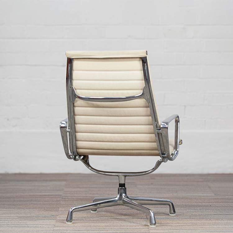 HERMAN MILLER EA116 Fauteuil de direction vintage années 1970 design Charles and Ray Eames - tissu beige / chrome base étoile – Image 8