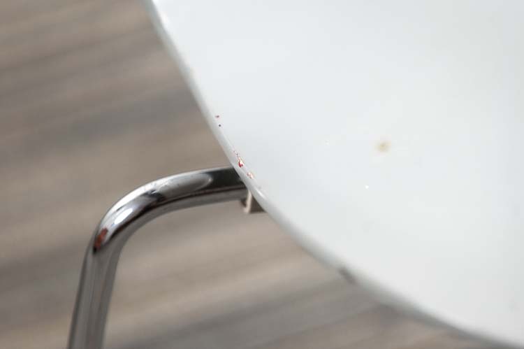 FRITZ HANSEN Series 7 Reception Chair design Arne Jacobsen stackable - gray wood / chrome four-leg - Image 15