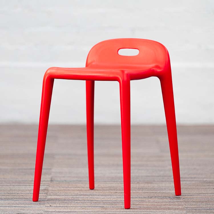 MAGIS YuYu Tabouret design Stefano Giovannoni empilable - plastique orange / plastique orange quatre pieds – Image 2