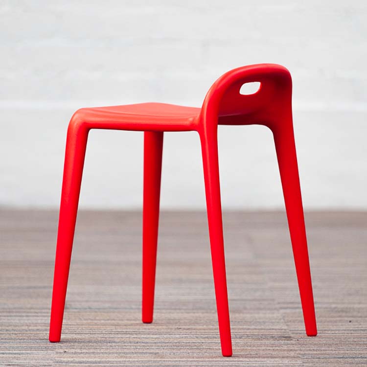 MAGIS YuYu Tabouret design Stefano Giovannoni empilable - plastique orange / plastique orange quatre pieds – Image 6