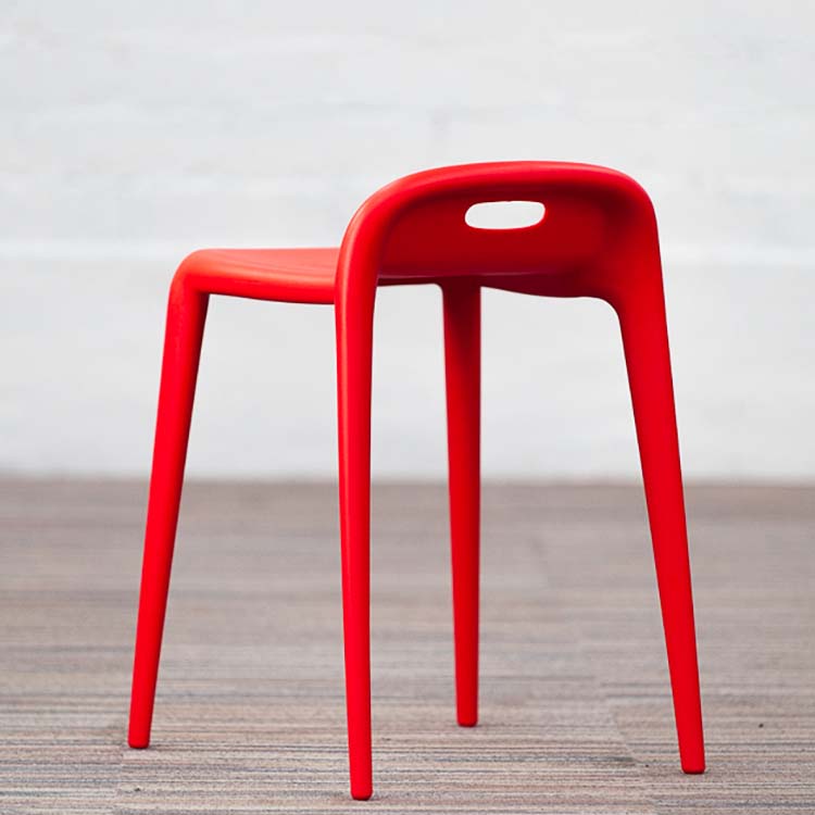 MAGIS YuYu Tabouret design Stefano Giovannoni empilable - plastique orange / plastique orange quatre pieds – Image 7