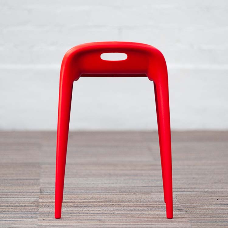 MAGIS YuYu Tabouret design Stefano Giovannoni empilable - plastique orange / plastique orange quatre pieds – Image 8