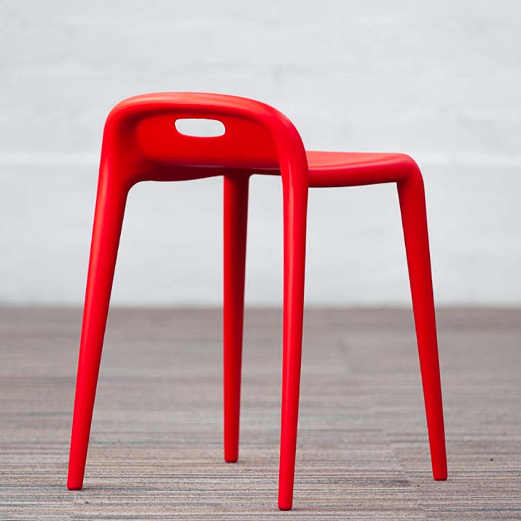 MAGIS YuYu Tabouret design Stefano Giovannoni empilable - plastique orange / plastique orange quatre pieds – Image 9