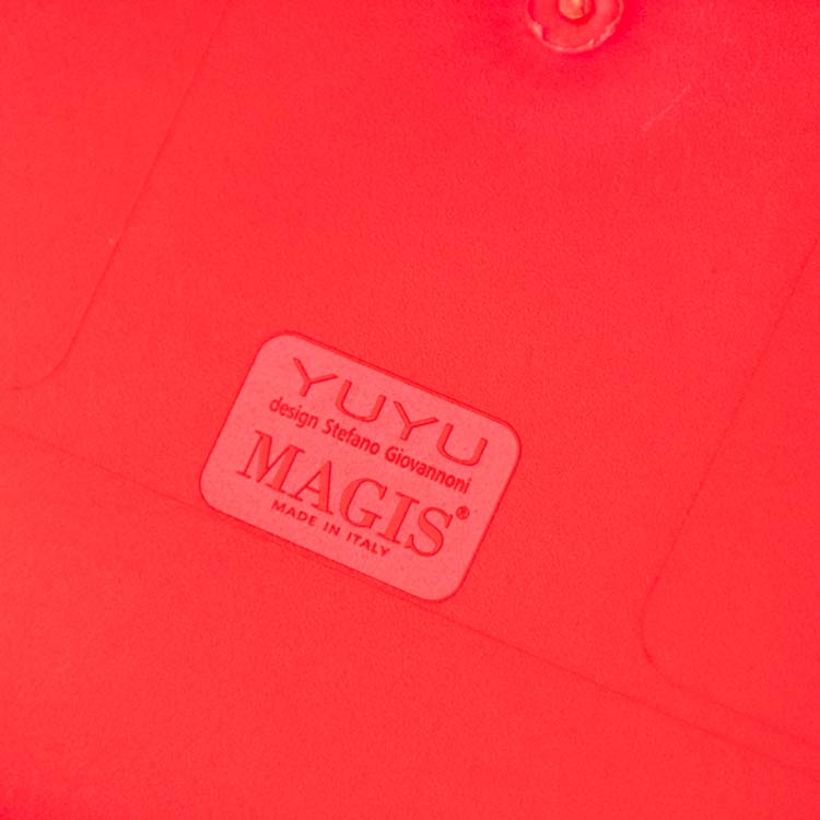 MAGIS YuYu Tabouret design Stefano Giovannoni empilable - plastique orange / plastique orange quatre pieds – Image 15