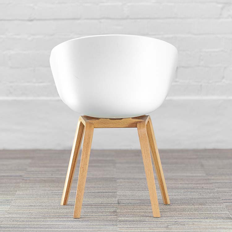 HAY About a Chair AAC22 Ontvangststoel design Hee Welling - wit kunststof / eiken hout vierpoot - Afbeelding 5