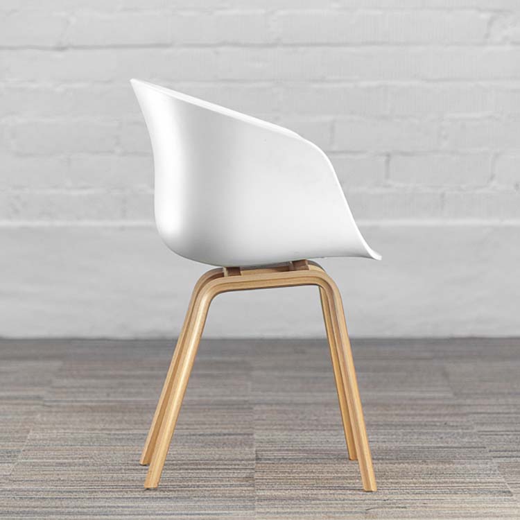 HAY About a Chair AAC22 Ontvangststoel design Hee Welling - wit kunststof / eiken hout vierpoot - Afbeelding 7