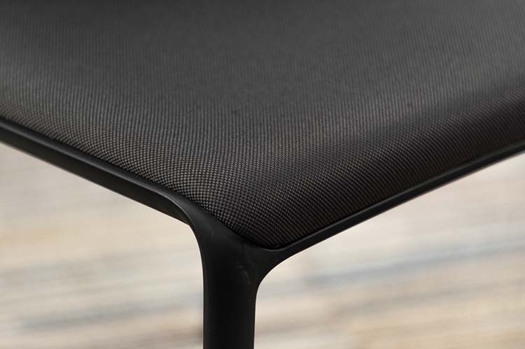 VITRA MedaSlim Vergaderstoel design Alberto Meda stapelbaar - zwart stof / zwart kunststof / chrome vierpoot - Afbeelding 13