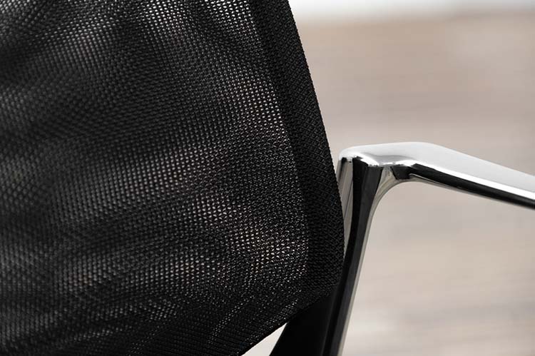 VITRA MedaSlim Vergaderstoel design Alberto Meda stapelbaar - zwart stof / zwart kunststof / chrome vierpoot - Afbeelding 16
